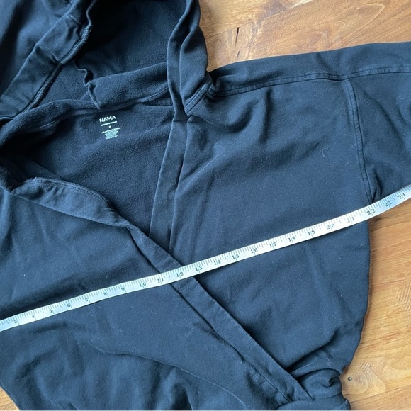 Nama Enlighten Hooded Onesie Elegant Black Long Sleeve Fleece Jumpsuit - Picture 8 of 11